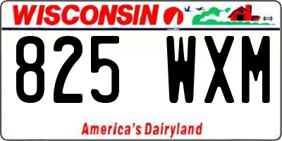 WI license plate 825WXM
