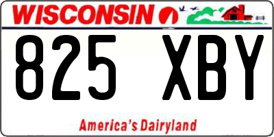 WI license plate 825XBY