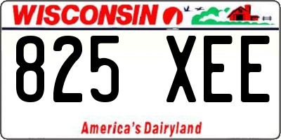 WI license plate 825XEE