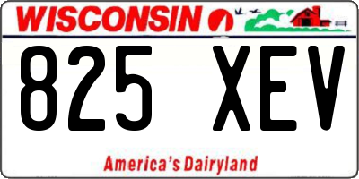 WI license plate 825XEV