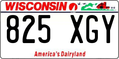 WI license plate 825XGY