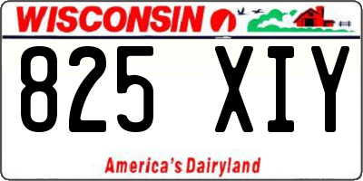 WI license plate 825XIY