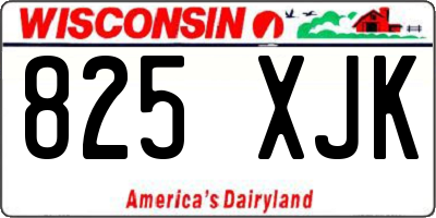 WI license plate 825XJK
