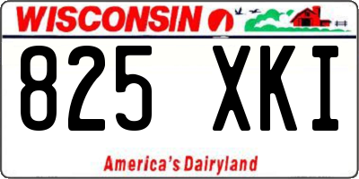 WI license plate 825XKI