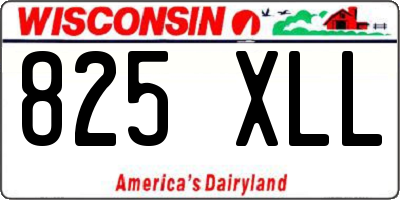WI license plate 825XLL