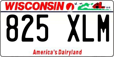 WI license plate 825XLM