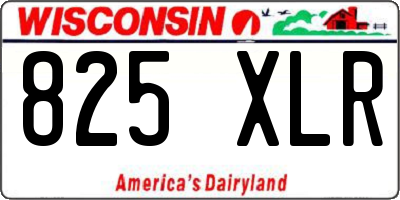 WI license plate 825XLR