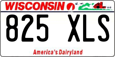 WI license plate 825XLS