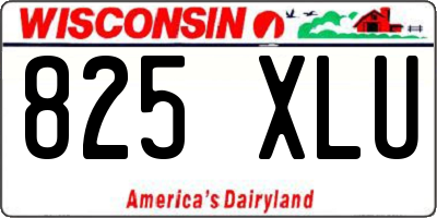 WI license plate 825XLU