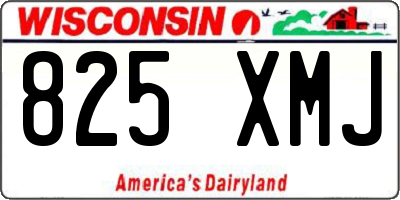 WI license plate 825XMJ