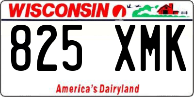 WI license plate 825XMK
