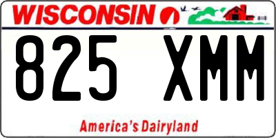 WI license plate 825XMM