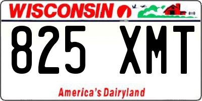 WI license plate 825XMT