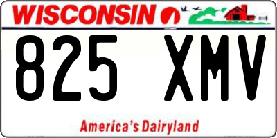 WI license plate 825XMV