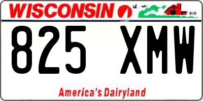 WI license plate 825XMW
