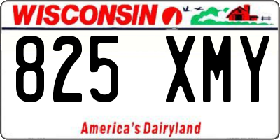 WI license plate 825XMY