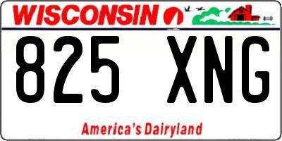 WI license plate 825XNG