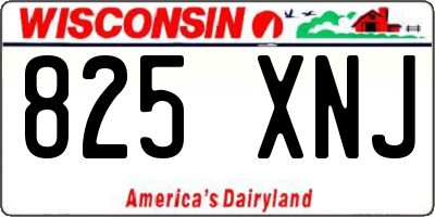 WI license plate 825XNJ