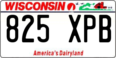 WI license plate 825XPB