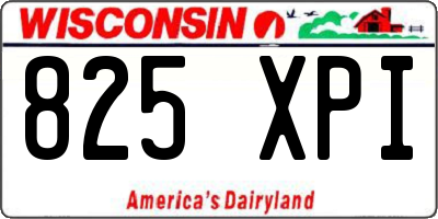 WI license plate 825XPI