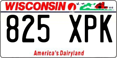 WI license plate 825XPK