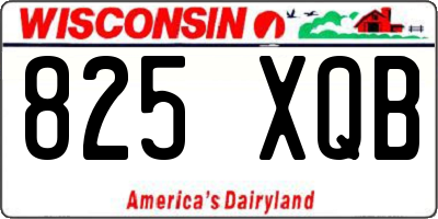 WI license plate 825XQB