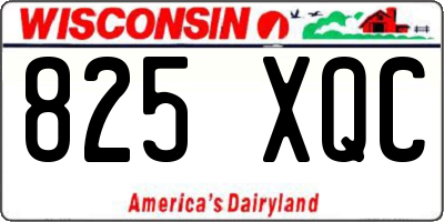 WI license plate 825XQC