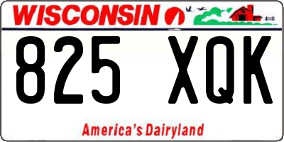 WI license plate 825XQK