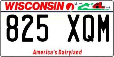 WI license plate 825XQM