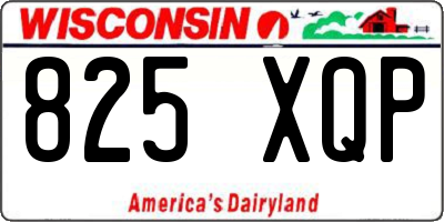 WI license plate 825XQP