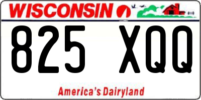 WI license plate 825XQQ