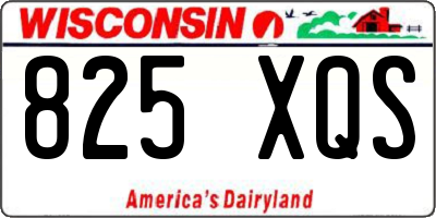 WI license plate 825XQS
