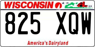 WI license plate 825XQW