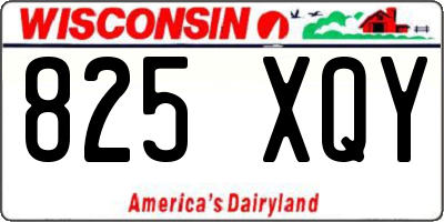 WI license plate 825XQY