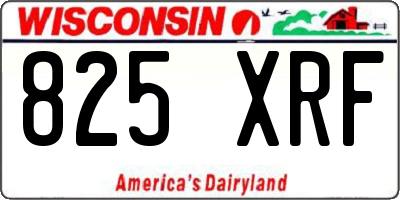 WI license plate 825XRF