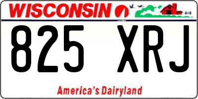 WI license plate 825XRJ