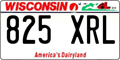 WI license plate 825XRL