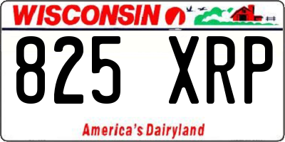 WI license plate 825XRP