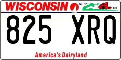 WI license plate 825XRQ