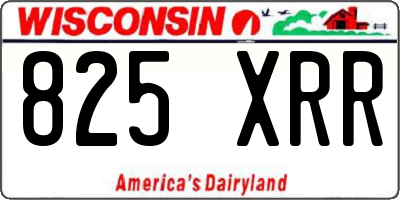 WI license plate 825XRR