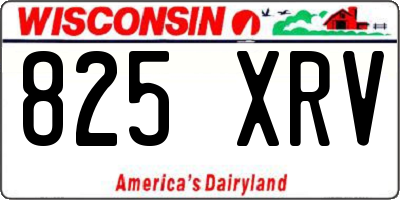 WI license plate 825XRV