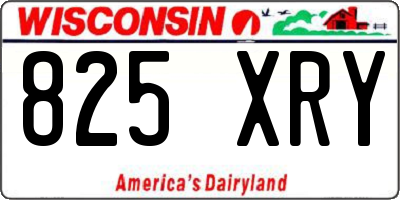 WI license plate 825XRY