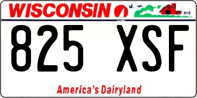WI license plate 825XSF