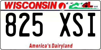 WI license plate 825XSI
