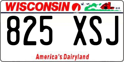 WI license plate 825XSJ