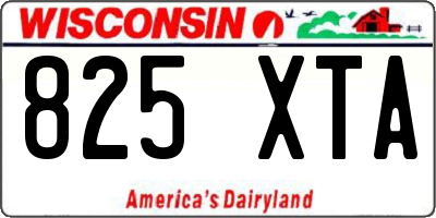 WI license plate 825XTA