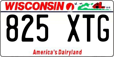 WI license plate 825XTG