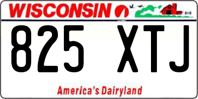 WI license plate 825XTJ