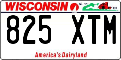 WI license plate 825XTM