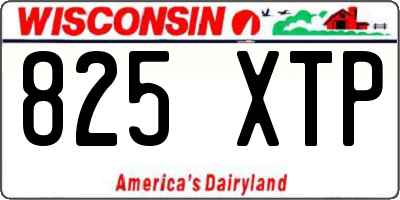 WI license plate 825XTP